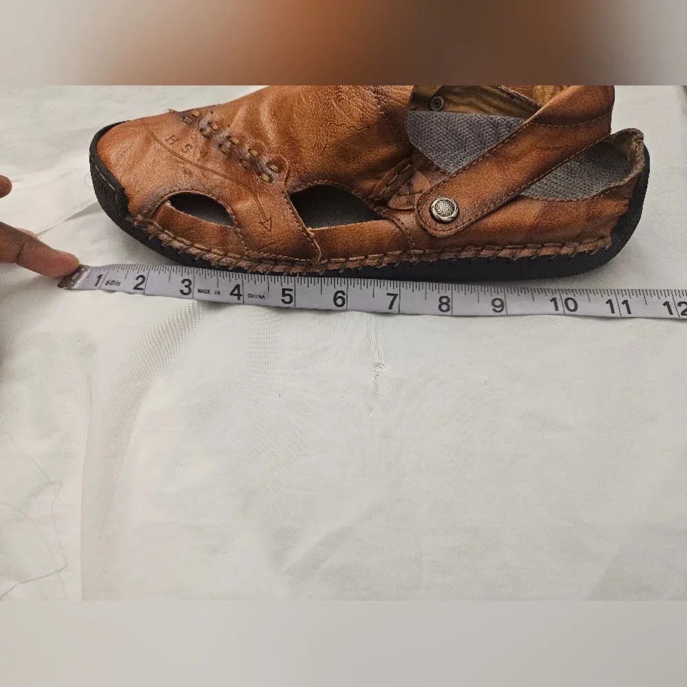 Men’s HSY Fashion Closed Toe Sandals Handcrafted with Rubber outer soles Size 12 - Picture 8 of 9